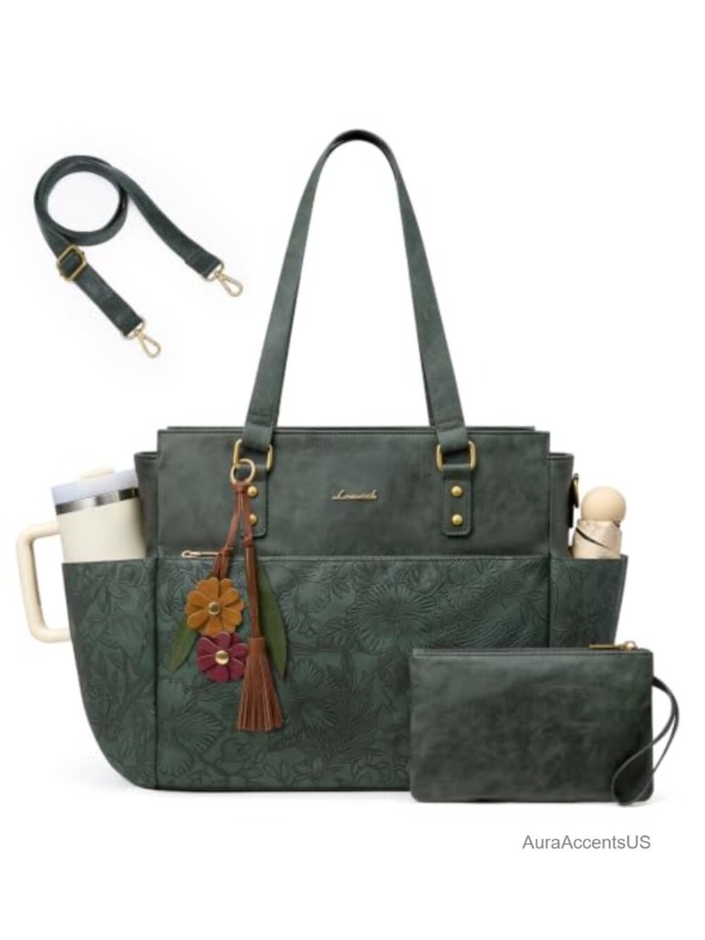 LOVEVOOK Laptop Tote Bag with Clutch Padded 15.6" Sleeve Womens Work
